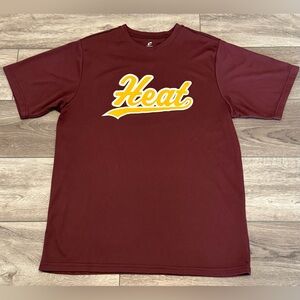 Champro Sports Dri-Gear Men’s Large Maroon Short Sleeve Wicking Athletic T-Shirt